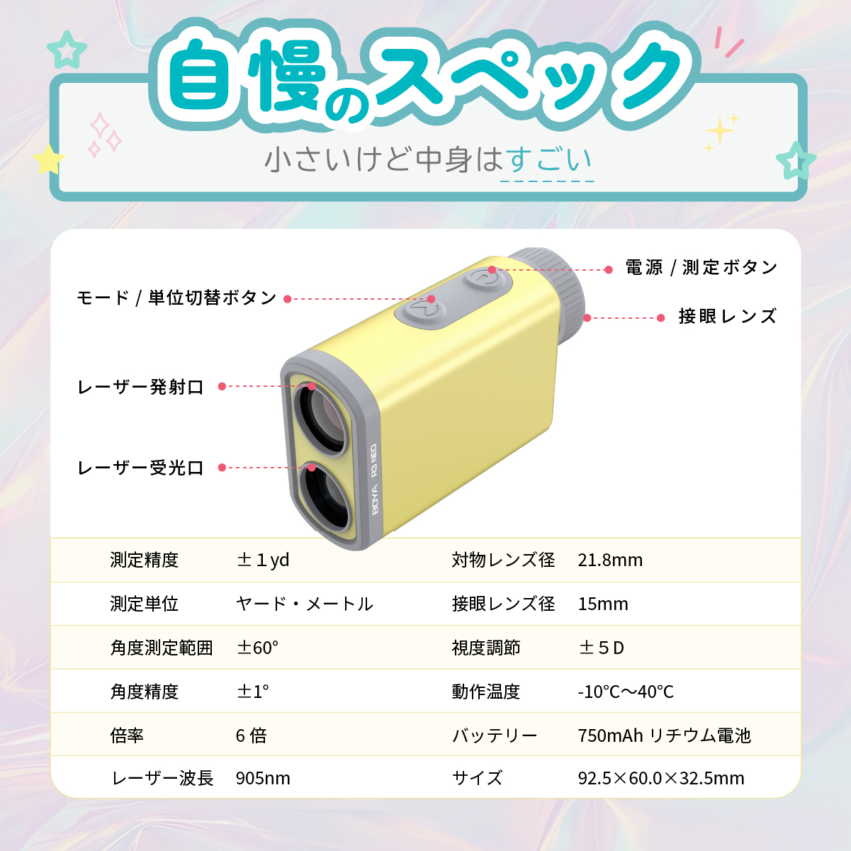ゴルフ距離計 R3 NEO(YELLOW) - 画像 (19)